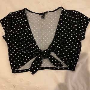 Forever 21 Cropped wrap shirt